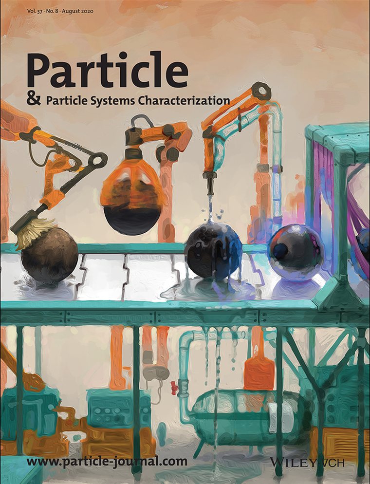 Cover of Particle & Particle Systems Characterization, Vol. 37, Issue 8 (2020), featuring our work on uniform optical properties of carbon dots